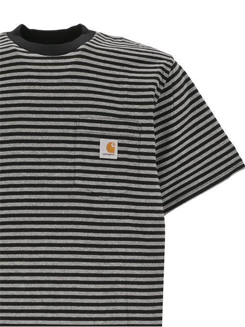 S/S Verner Pocket T-Shirt CARHARTT WIP | I03381602CBXXBLACK/DARK GREY HEATHER